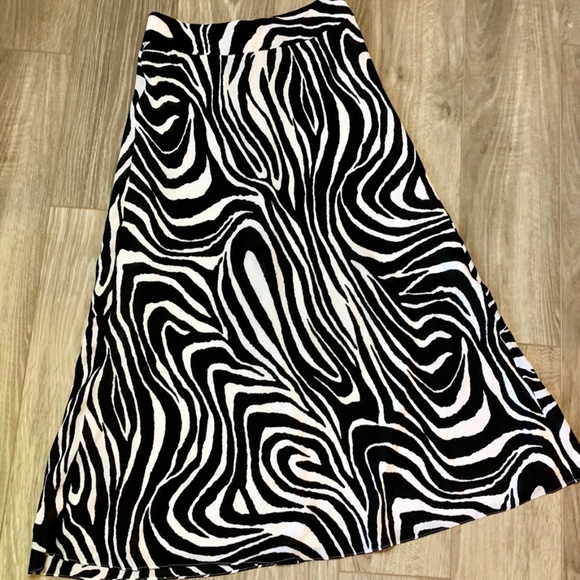 zebra maxi skirt